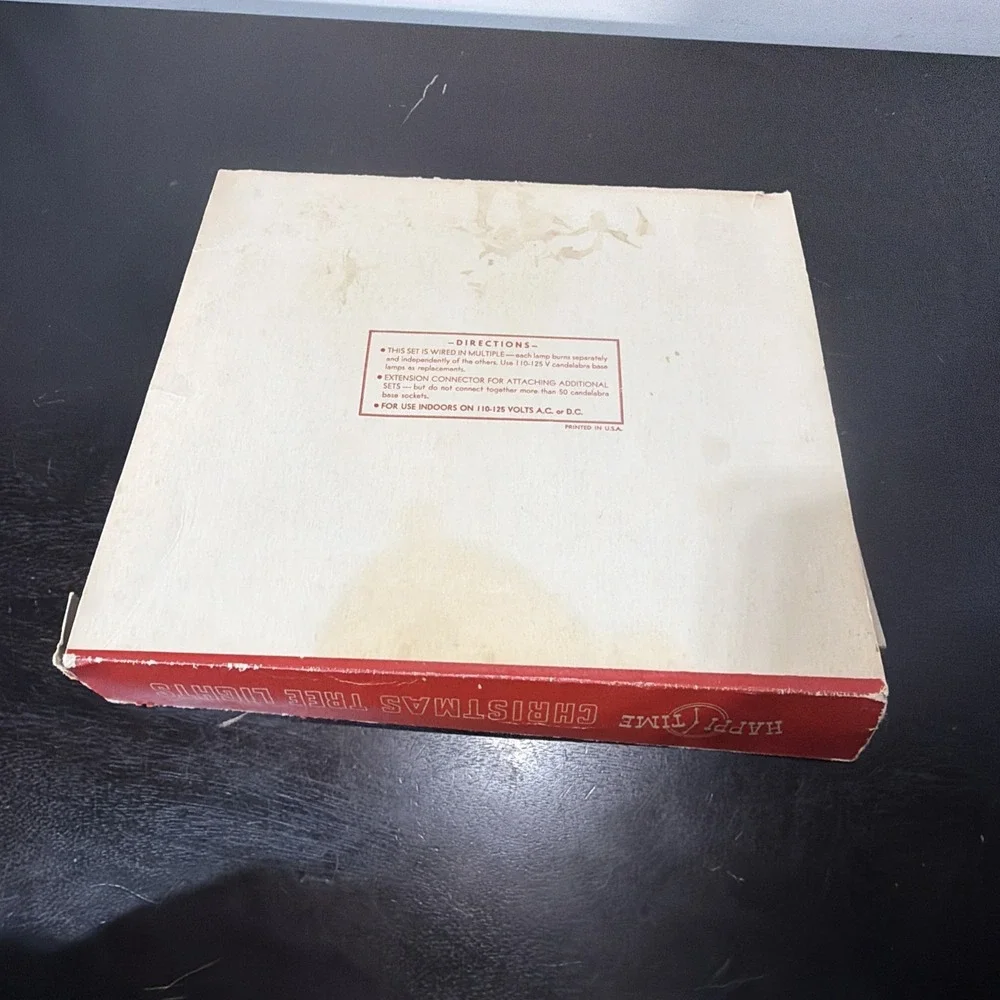 Vintage Christmas Tree 15 Light Happi Time Sears Roebuck Store Display Box Works